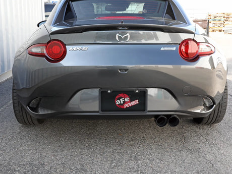 AFE / TAKEDA / CAT-BACK EXHAUST SYSTEM / BLACK TIPS (49-37005-B) *** MAZDA MX5 MIATA (2016-2026) 2.0L ENGINE