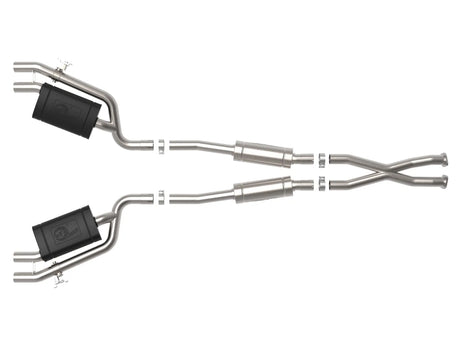 AFE / GEMINI-XV / VALVE CONTROLLED / DUAL CAT-BACK EXHAUST SYSTEM / QUAD FACTORY TIPS (49-37025) *** KIA STINGER GT (2018-2021) 3.3L TWIN TURBO