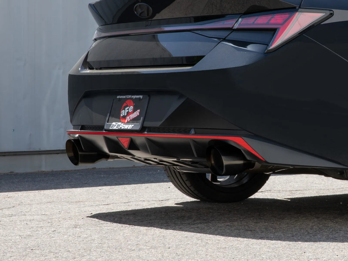 AFE / AXLE-BACK EXHAUST SYSTEM / POLISHED CHROME TIPS (49-37027-P) *** HYUNDAI ELANTRA-N (2022-2025) 2.0L TURBO