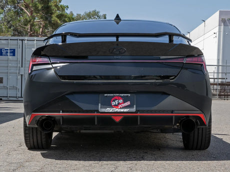 AFE / AXLE-BACK EXHAUST SYSTEM / BLACK TIPS (49-37027-B) *** HYUNDAI ELANTRA-N (2022-2025) 2.0L TURBO