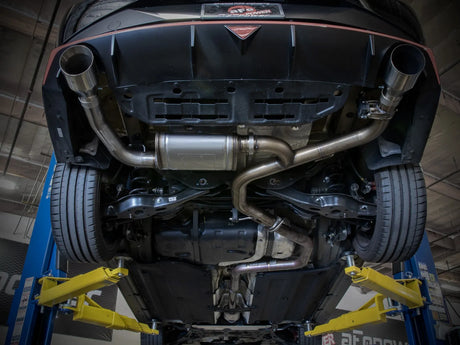 AFE / AXLE-BACK EXHAUST SYSTEM / BLACK TIPS (49-37027-B) *** HYUNDAI ELANTRA-N (2022-2025) 2.0L TURBO