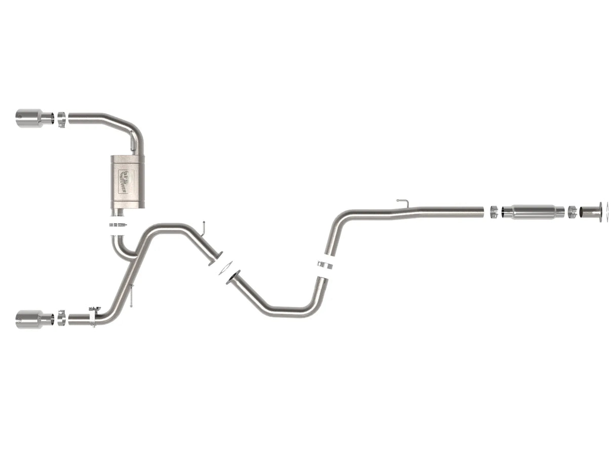 AFE / CAT-BACK EXHAUST SYSTEM / POLISH TIPS (49-37028-P) *** HYUNDAI ELANTRA-N (2022-2025) 2.0L TURBO