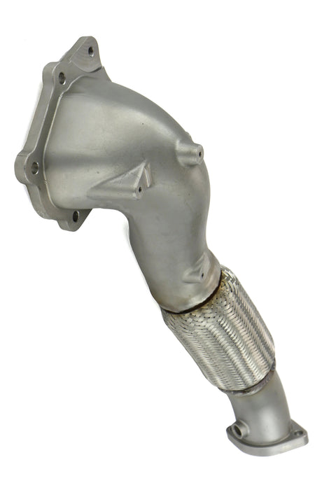 AMS PERFORMANCE / TURBO EXHAUST DOWN-PIPE WITH WIDEMOUTH OPENING (AMS.04.05.0001-1) *** MITSUBISHI LANCER EVO 10 (2008-2015) 2.0L TURBO