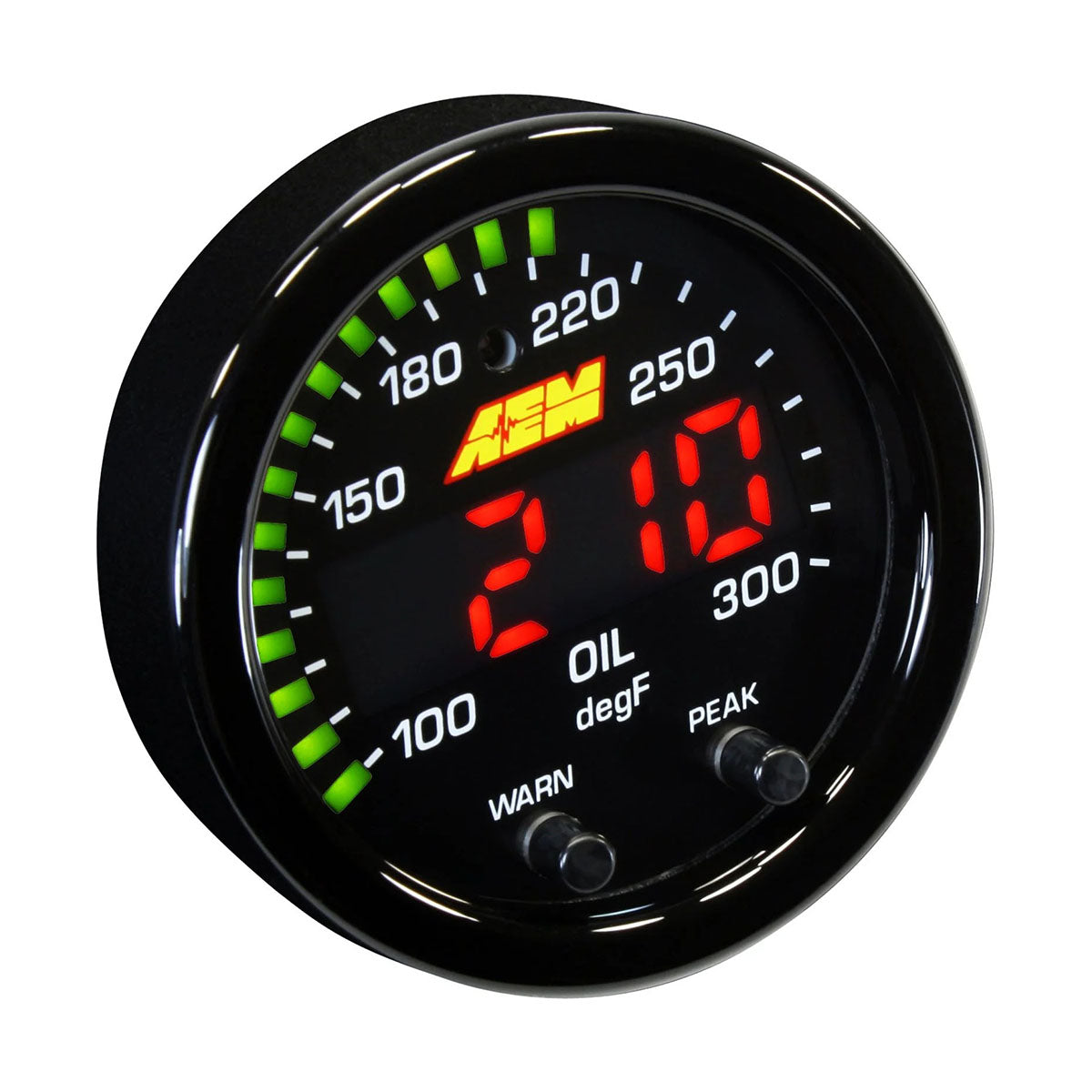 AEM / X-SERIES / OIL TEMPERATURE GAUGE KIT / INCLUDE SENSOR (30-0302) *** 100F-300F / 40C-150C RANGE