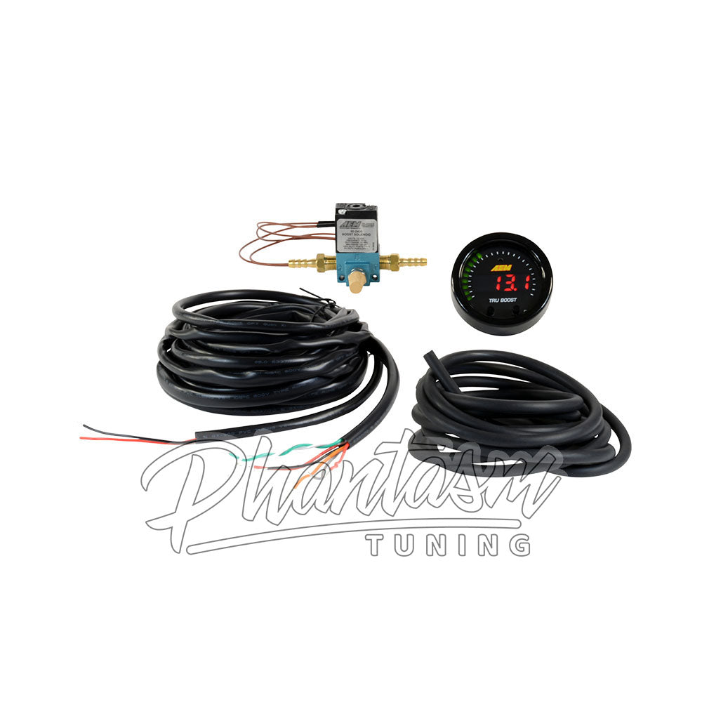 AEM / X-SERIES / BOOST PRESSURE GAUGE / INCLUDE ELECTRONIC BOOST CONTROLLER SOLENOID (30-0352) *** TRU BOOST WITH EBC ***