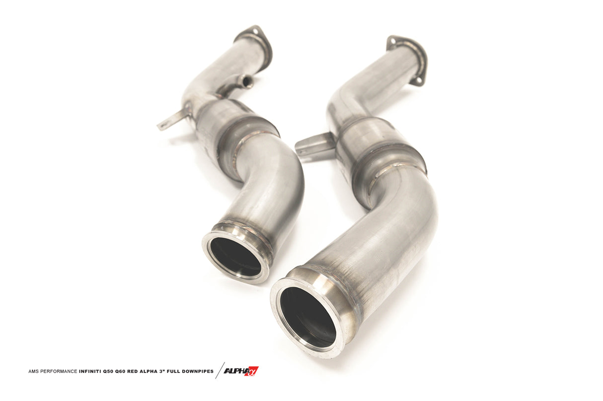 AMS PERFORMANCE / EXHAUST FULL-LENGTH DOWN-PIPE / STREET SPEC / WITH GESI CATS (ALP.28.05.0002-2) *** INFINITI Q50 (2016-2024), INFINITI Q60 (2017-2022), NISSAN Z (2023-2026) 3.0L TWIN TURBO