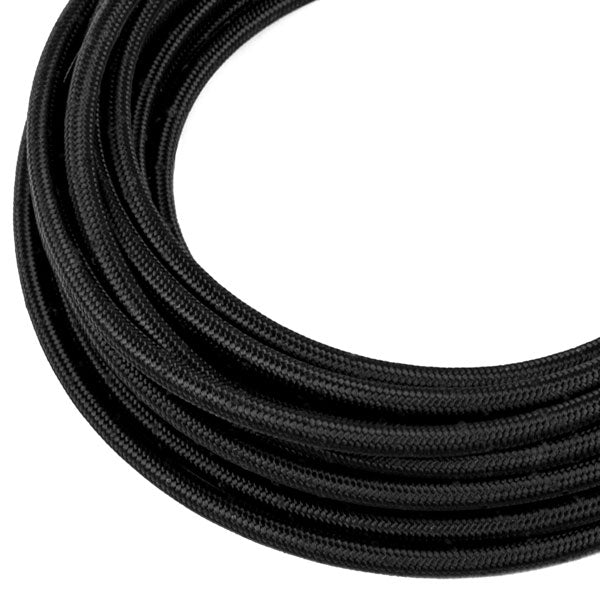 8AN Braided Black Nylon Hose / Line (E85 + Race Fuel Safe) - 10ft roll