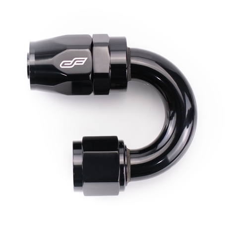 -06 AN 180 Degree Female Aluminum Hose End Fitting