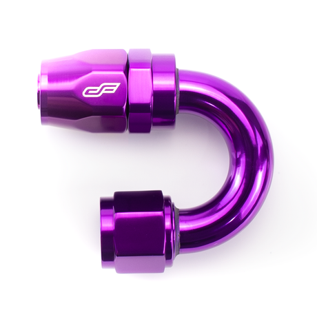 -06 AN 180 Degree Female Aluminum Hose End Fitting