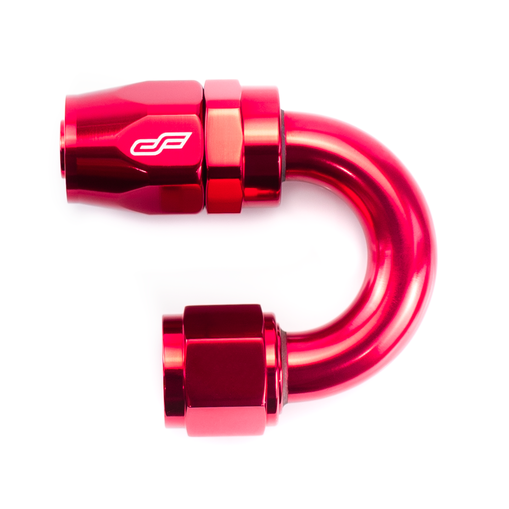 -08 AN 180 Degree Female Aluminum Hose End Fitting