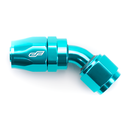 -08 AN 45 Degree Female Aluminum Hose End Fitting