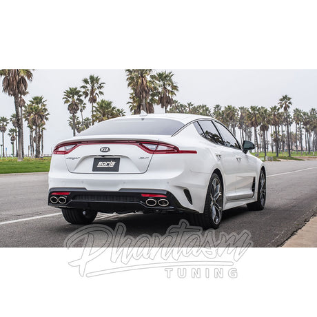 BORLA / S-TYPE / DUAL CAT-BACK EXHAUST SYSTEM / QUAD FACTORY TIPS (140736) *** KIA STINGER GT (2018-2021) 3.3L TWIN TURBO