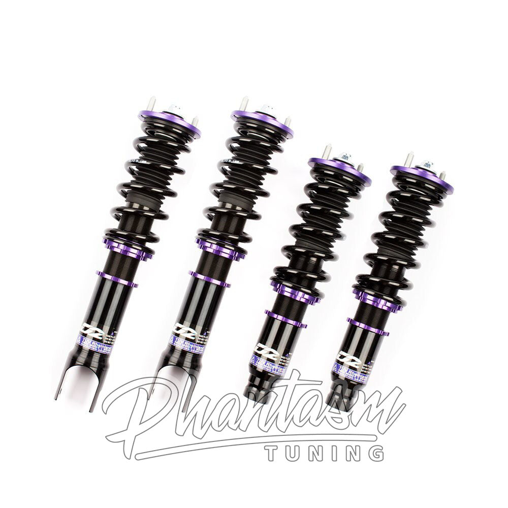 D2 RACING / RS SERIES COILOVER / SUSPENSION KIT (D-NI-03) *** INFINITI G35 COUPE RWD (2003-2007), INFINITI G35 SEDAN RWD (2003-2006), NISSAN 350Z (2003-2008) *** FORK STYLE / FRONT LOWER MOUNT