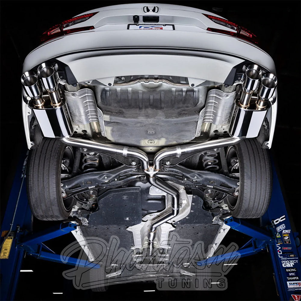 DC SPORTS / CAT-BACK EXHAUST SYSTEM / BURNT BLUE TIPS (DCS5534BT) *** HONDA ACCORD (2018-2022) 1.5L / 2.0L TURBO