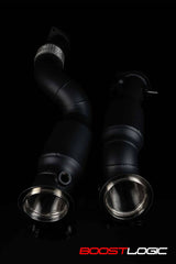 BOOST LOGIC / EXHAUST DOWN-PIPE / WITH 200 CELL CATALYTIC CONVERTER (BL-08060604) *** BMW M3 SEDAN / G80 (2021-2026), BMW M4 COUPE / G82 (2021-2026) S58 ENGINE