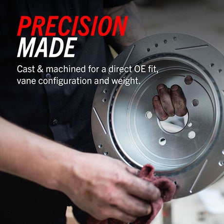 POWERSTOP / EVOLUTION SERIES / FRONT DRILLED AND SLOTTED BRAKE ROTOR / SOLD AS PAIRS (JBR1791XPR) *** KIA STINGER GT (2018-2023) 3.3L TURBO