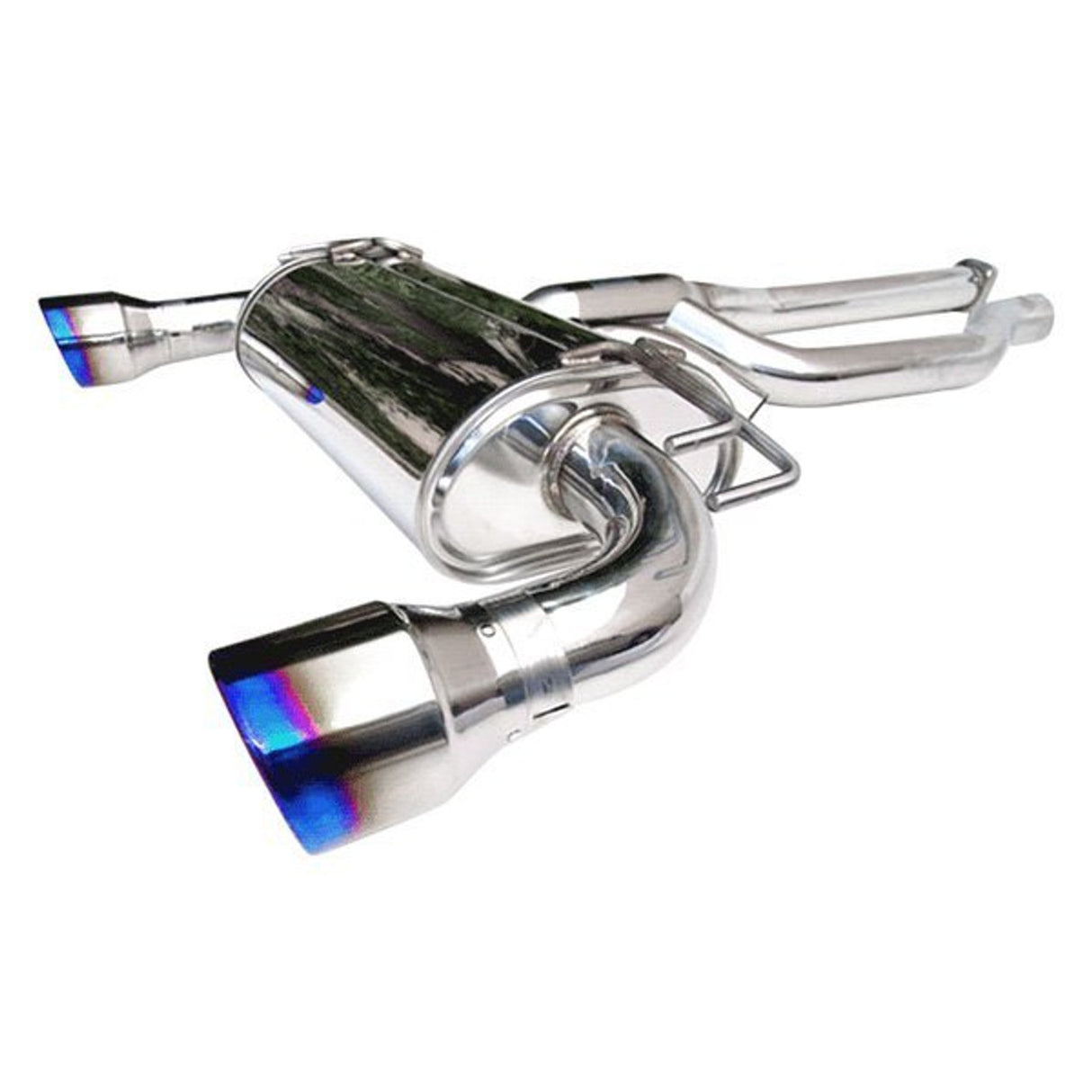 INVIDIA / Q300 DUAL EXIT / CAT-BACK EXHAUST SYSTEM / BURNT BLUE TIP (HS09MEXG3T) *** MITSUBISHI LANCER EVO-X (2008-2015) 2.0L TURBO