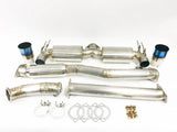 PLM / POWER DRIVEN / TITANIUM CAT-BACK EXHAUST SYSTEM / BURNT BLUE TIPS (PLM-EXH-TI-EVOX-V2) *** MITSUBISHI LANCER EVO 10 (2008-2015) 2.0L TURBO