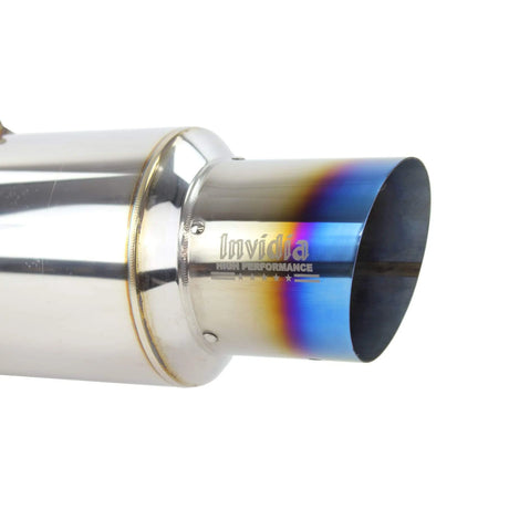 INVIDIA / N1 SINGLE EXIT / CAT-BACK EXHAUST SYSTEM / BURNT BLUE TIP (HS09MEXGRT) *** MITSUBISHI LANCER EVO-X (2008-2015) 2.0L TURBO