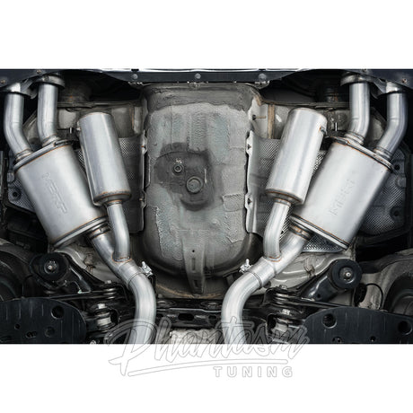 MBRP / STAINLESS STEEL / DUAL CAT-BACK EXHAUST SYSTEM / QUAD FACTORY TIPS (S4708304) *** KIA STINGER GT (2022-2023) 3.3L TWIN TURBO
