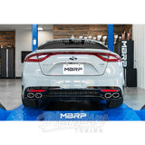 MBRP / ALUMINIZED STEEL / DUAL CAT-BACK EXHAUST SYSTEM / QUAD FACTORY TIPS (S4704AL) *** KIA STINGER GT (2018-2021) 3.3L TWIN TURBO