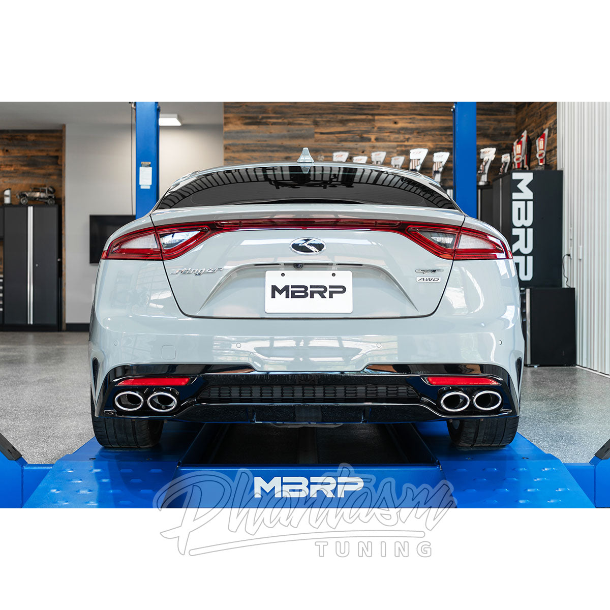 MBRP / STAINLESS STEEL / DUAL CAT-BACK EXHAUST SYSTEM / QUAD FACTORY TIPS (S4708304) *** KIA STINGER GT (2022-2023) 3.3L TWIN TURBO