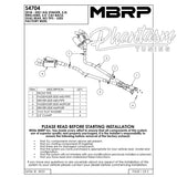 MBRP / ALUMINIZED STEEL / DUAL CAT-BACK EXHAUST SYSTEM / QUAD FACTORY TIPS (S4704AL) *** KIA STINGER GT (2018-2021) 3.3L TWIN TURBO