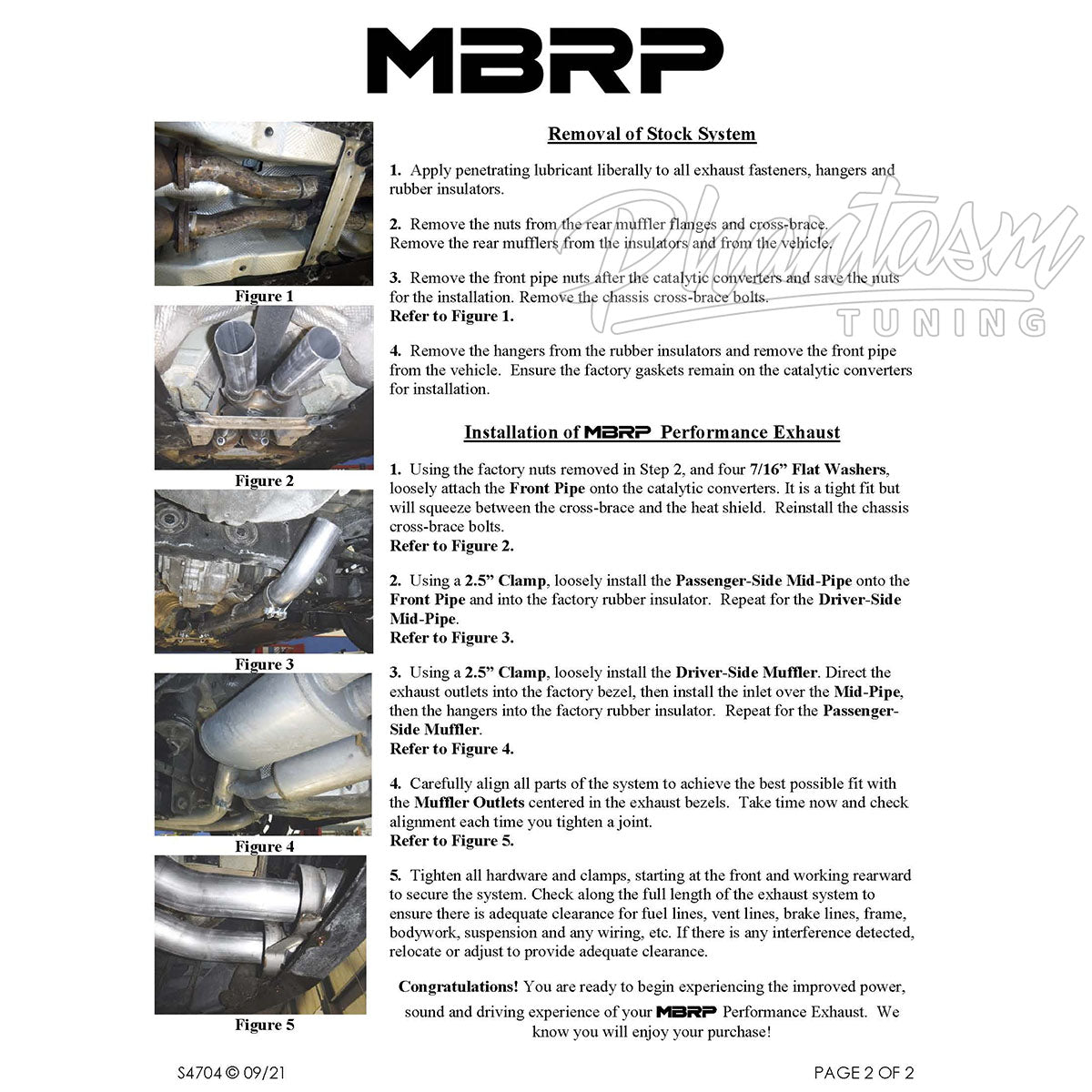 MBRP / ALUMINIZED STEEL / DUAL CAT-BACK EXHAUST SYSTEM / QUAD FACTORY TIPS (S4704AL) *** KIA STINGER GT (2018-2021) 3.3L TWIN TURBO