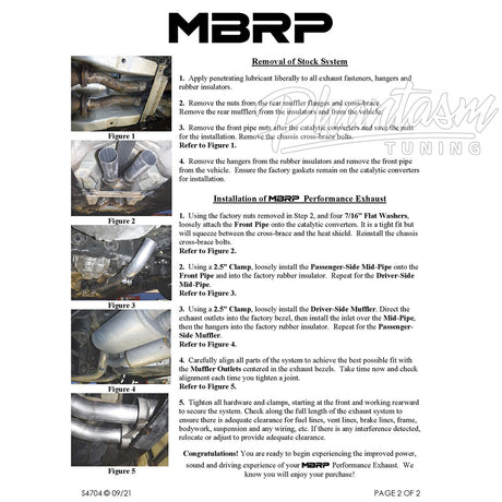 MBRP / STAINLESS STEEL / DUAL CAT-BACK EXHAUST SYSTEM / QUAD FACTORY TIPS (S4704304) *** KIA STINGER GT (2018-2021) 3.3L TWIN TURBO