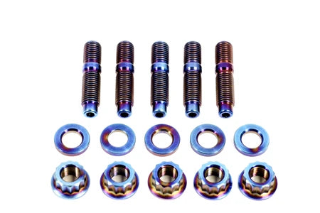 PLM / TITANIUM BOLTS / EXHAUST MANIFOLD STUD KIT (PLM-M10-BOLT-TITAN-5PCS) *** HONDA / ACURA (K20 / K24) ENGINES