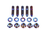 PLM / TITANIUM BOLTS / EXHAUST MANIFOLD STUD KIT (PLM-M10-BOLT-TITAN-5PCS) *** HONDA / ACURA (K20 / K24) ENGINES
