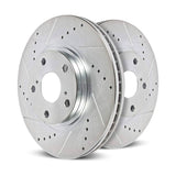 POWERSTOP / EVOLUTION SERIES / REAR DRILLED AND SLOTTED BRAKE ROTOR / SOLD AS PAIRS (JBR1792XPR) *** KIA STINGER GT (2018-2023) 3.3L TURBO