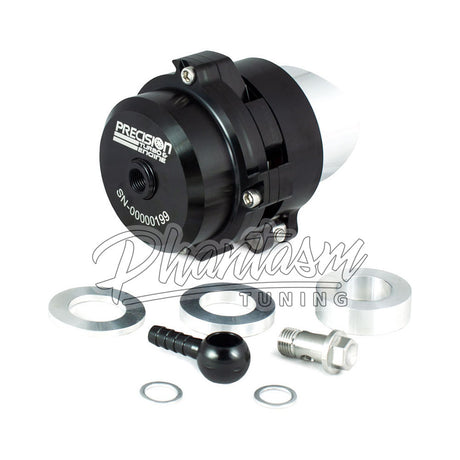 PRECISION TURBO / PTE 50 MM BOV / BLOW OFF VALVE / V-BAND FLANGE / BLACK COLOR (PBO083-2005)  *** UNIVERSAL APPLICATIONS