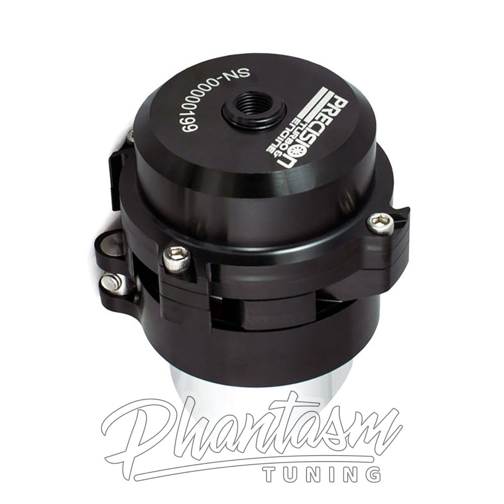 PRECISION TURBO / PTE 50 MM BOV / BLOW OFF VALVE / V-BAND FLANGE / BLACK COLOR (PBO083-2005)  *** UNIVERSAL APPLICATIONS