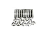 PRECISION WORKS / STEEL BOLTS / EXHAUST MANIFOLD STUD KIT (HEADER-BOLT-B-D-STUDS-V3) *** HONDA / ACURA (B16 / B18 / B20 / D15 / D16) ENGINES