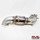 RV6 PERFORMANCE / EXHAUST DOWN-PIPE / WITH GESI 400 CELL HIGH-FLOW CATS (DPC-CIVIC15T-22) *** ACURA INTEGRA (2023-2026), HONDA ACCORD (2018-2022), HONDA CIVIC (2022-2026), HONDA CIVIC SI (2022-2026) 1.5L TURBO