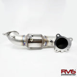RV6 PERFORMANCE / EXHAUST DOWN-PIPE / WITH GESI 400 CELL HIGH-FLOW CATS (DPC-CIVIC15T-22) *** ACURA INTEGRA (2023-2026), HONDA ACCORD (2018-2022), HONDA CIVIC (2022-2026), HONDA CIVIC SI (2022-2026) 1.5L TURBO