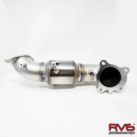 RV6 PERFORMANCE / EXHAUST DOWN-PIPE / WITH GESI 400 CELL HIGH-FLOW CATS (DPC-CIVIC15T-22) *** ACURA INTEGRA (2023-2026), HONDA ACCORD (2018-2022), HONDA CIVIC (2022-2026), HONDA CIVIC SI (2022-2026) 1.5L TURBO