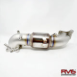 RV6 PERFORMANCE / EXHAUST DOWN-PIPE / WITH GESI 400 CELL HIGH-FLOW CATS (DPC-CIVIC15T-22) *** ACURA INTEGRA (2023-2026), HONDA ACCORD (2018-2022), HONDA CIVIC (2022-2026), HONDA CIVIC SI (2022-2026) 1.5L TURBO