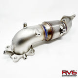 RV6 PERFORMANCE / EXHAUST DOWN-PIPE / WITH GESI 400 CELL HIGH-FLOW CATS (DPC-CIVIC15T-22) *** ACURA INTEGRA (2023-2026), HONDA ACCORD (2018-2022), HONDA CIVIC (2022-2026), HONDA CIVIC SI (2022-2026) 1.5L TURBO