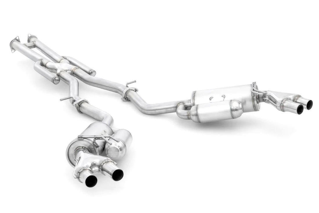 ARK PERFORMANCE / GRIP / DUAL CAT-BACK EXHAUST SYSTEM / QUAD FACTORY TIPS (SM0804-0118G) *** KIA STINGER GT (2018-2021) 3.3L TWIN TURBO