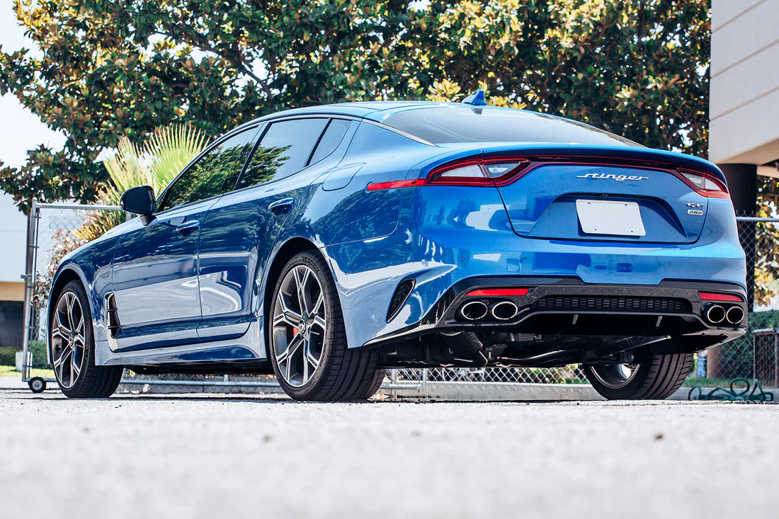 ARK PERFORMANCE / GRIP / DUAL CAT-BACK EXHAUST SYSTEM / QUAD FACTORY TIPS (SM0804-0118G) *** KIA STINGER GT (2018-2021) 3.3L TWIN TURBO