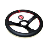 SPARCO / CHAMPION / 330 MM STEERING WHEEL / BLACK LEATHER / RED STITCHING (015R330CHAMPION)