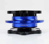 NRG / R200 SFI KEY WAY TYPE / STEERING WHEEL QUICK RELEASE HUB (SRK-R200BK-BL) *** BLACK BODY / BLUE GRIP