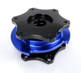 NRG / R200 SFI KEY WAY TYPE / STEERING WHEEL QUICK RELEASE HUB (SRK-R200BK-BL) *** BLACK BODY / BLUE GRIP