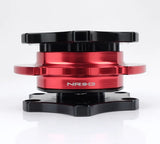 NRG / R200 SFI KEY WAY TYPE / STEERING WHEEL QUICK RELEASE HUB (SRK-R200BK-RD) *** BLACK BODY / RED GRIP