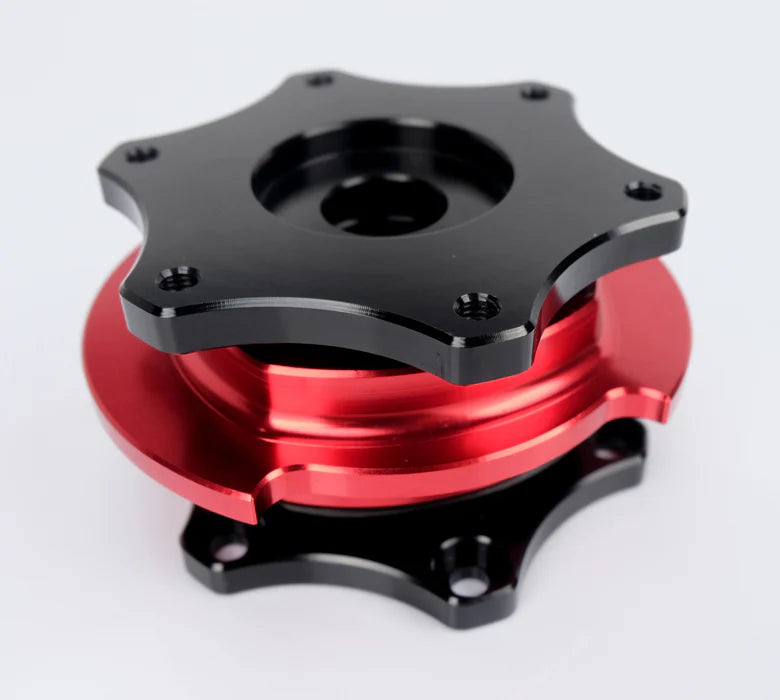 NRG / R200 SFI KEY WAY TYPE / STEERING WHEEL QUICK RELEASE HUB (SRK-R200BK-RD) *** BLACK BODY / RED GRIP