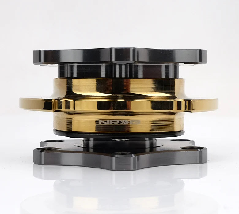NRG / R200 SFI KEY WAY TYPE / STEERING WHEEL QUICK RELEASE HUB (SRK-R200GM-CG) *** GUN METAL BODY / GOLD GRIP