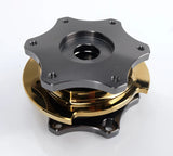 NRG / R200 SFI KEY WAY TYPE / STEERING WHEEL QUICK RELEASE HUB (SRK-R200GM-CG) *** GUN METAL BODY / GOLD GRIP
