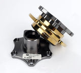 NRG / R200 SFI KEY WAY TYPE / STEERING WHEEL QUICK RELEASE HUB (SRK-R200GM-CG) *** GUN METAL BODY / GOLD GRIP